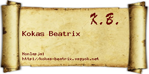 Kokas Beatrix névjegykártya